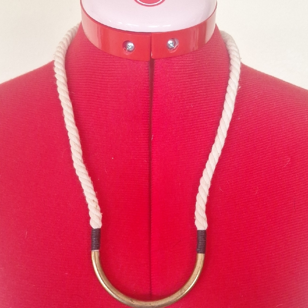 Greek Cream and Gold Necklace